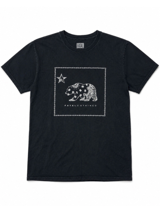 Fatal Clothing Co Other - Fatal Clothing Co Black Graphic T-Shirt Bear California Logo Men’s Medium